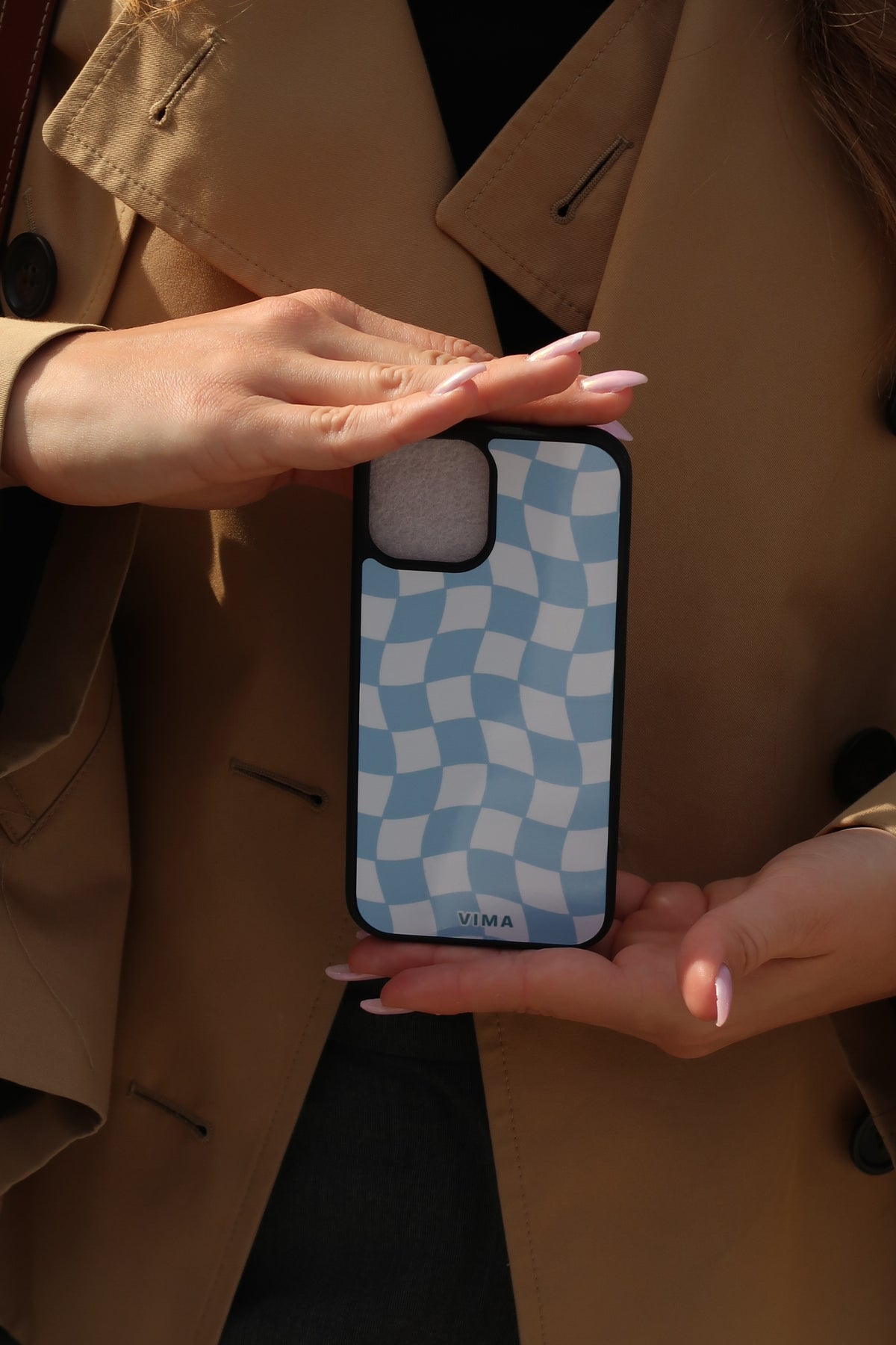 Coque Damier Bleu
