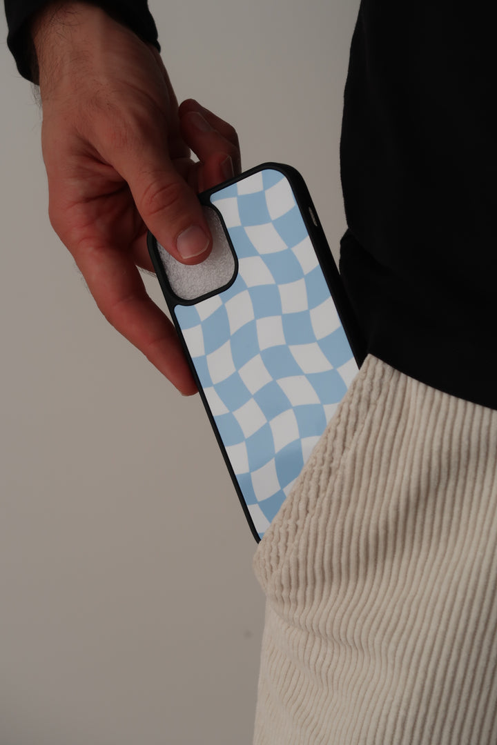 Coque Damier Bleu